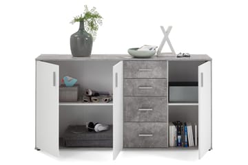 Skänk Nelma 160 cm - Grå|Vit - Förvaring - Förvaringsmöbler - Sideboard & skänk