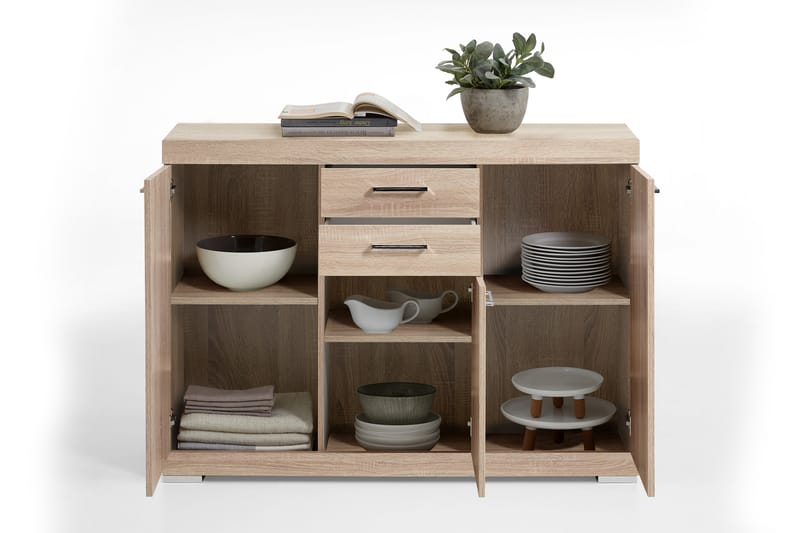 Skänk Rhonda 130 cm - Ljus Ek - Sideboard & skänk