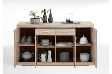 Skänk Rhonda 160 cm Låg - Ljus Ek - Förvaring - Förvaringsmöbler - Sideboard & skänk