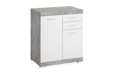 Skänk Rhonda 80 cm 2 Luckor 2 Lådor - Vit|Betong - Förvaring - Förvaringsmöbler - Sideboard & skänk