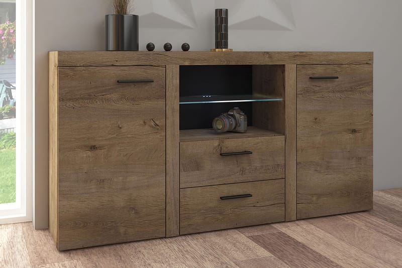 Skänk Rumba 157x40x81 cm - Brun - Förvaring - Förvaringsmöbler - Sideboard & skänk