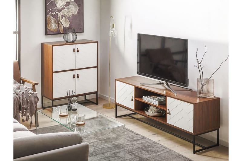 Skänk Tajarja 76x39 cm - Mörkbrun/Vit - Förvaring - Förvaringsmöbler - Sideboard & skänk