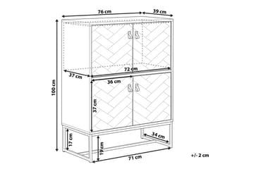 Skänk Tajarja 76x39 cm - Mörkbrun/Vit - Förvaring - Förvaringsmöbler - Sideboard & skänk