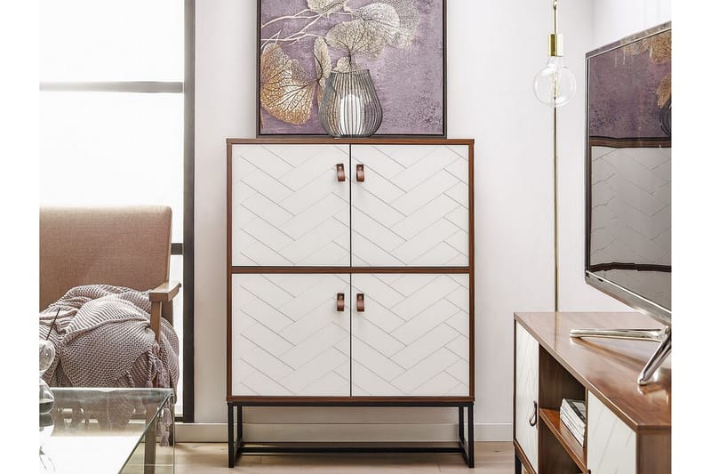 Skänk Tajarja 76x39 cm - Mörkbrun/Vit - Förvaring - Förvaringsmöbler - Sideboard & skänk