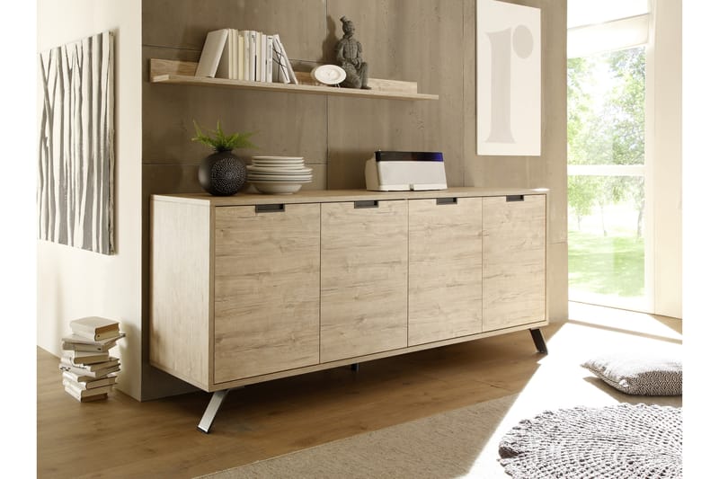 Skänk Terreno 206 cm 4 Dörrar - Sherwoodek - Förvaring - Förvaringsmöbler - Sideboard & skänk