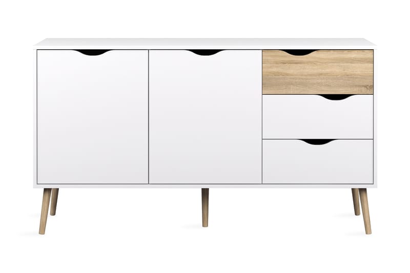 Skänk Vasiliki 147 cm - Vit|Ek - Sideboard & skänk