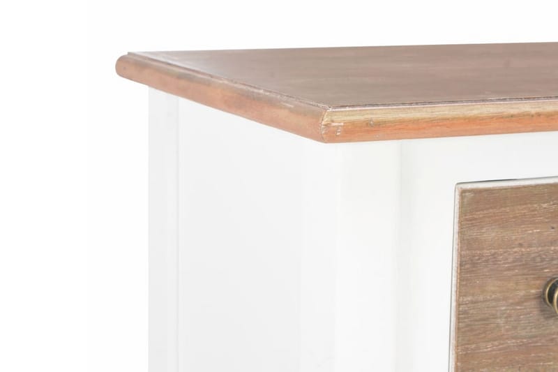 Skänk vit 54x30x80 cm massivt trä - Vit - Sideboard & skänk
