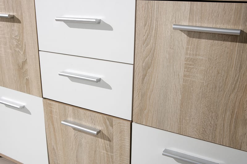Skänk Vulpia 115 cm - Vit|Ljus Ek - Förvaring - Förvaringsmöbler - Sideboard & skänk