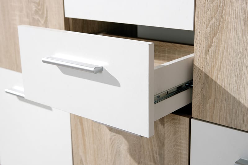 Skänk Vulpia 115 cm - Vit|Ljus Ek - Förvaring - Förvaringsmöbler - Sideboard & skänk
