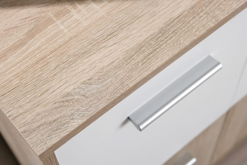 Skänk Vulpia 77 cm - Vit|Ljus Ek - Förvaring - Förvaringsmöbler - Sideboard & skänk