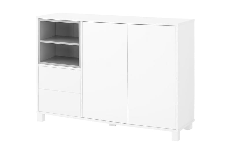 Skänk Paco 120 cm - Vit|Grå - Sideboard & skänk