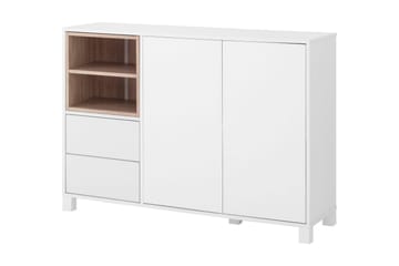 Skänk Paco 120 cm - Vit|Brun - Förvaring - Förvaringsmöbler - Sideboard & skänk
