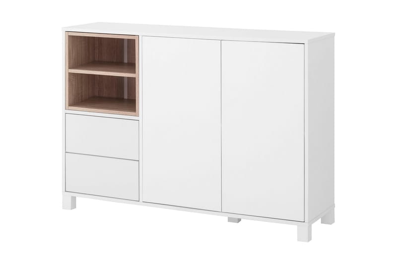 Skänk Paco 120 cm - Vit|Brun - Förvaring - Förvaringsmöbler - Sideboard & skänk
