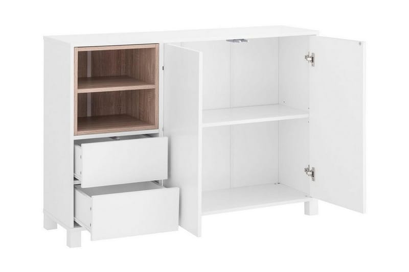 Skänk Paco 120 cm - Vit|Brun - Förvaring - Förvaringsmöbler - Sideboard & skänk