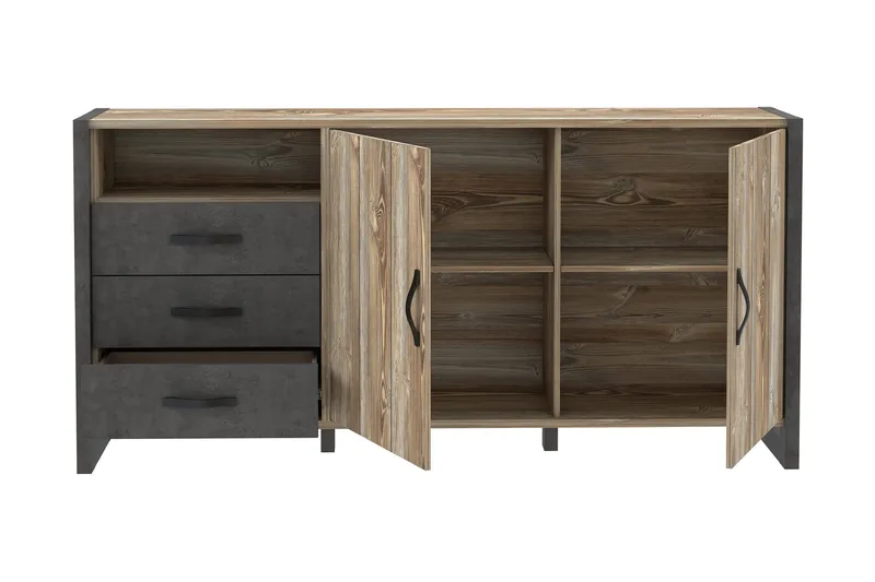 Strumica Sideboard 43x190 cm - Brun/Grå - Förvaring - Förvaringsmöbler - Sideboard & skänk