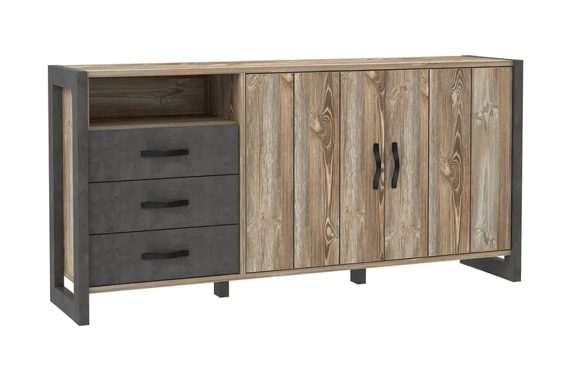 Strumica Sideboard 43x190 cm, Brun/Grå