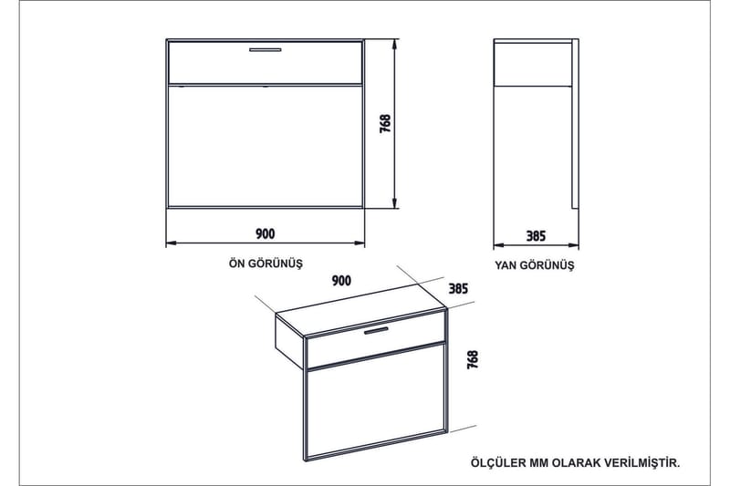 Susia Sideboard 90 cm - Guld|Svart - Förvaring - Förvaringsmöbler - Sideboard & skänk