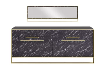 Susia Sidobord 180 cm - Guld|Svart - Förvaring - Förvaringsmöbler - Sideboard & skänk