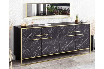 Susia Sidobord 180 cm - Guld|Svart - Förvaring - Förvaringsmöbler - Sideboard & skänk