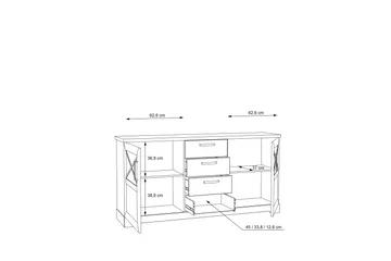 Svetis Sideboard 42x183 cm - Vit - Förvaring - Förvaringsmöbler - Sideboard & skänk