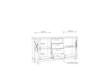 Svetis Sideboard 42x183 cm - Vit - Förvaring - Förvaringsmöbler - Sideboard & skänk