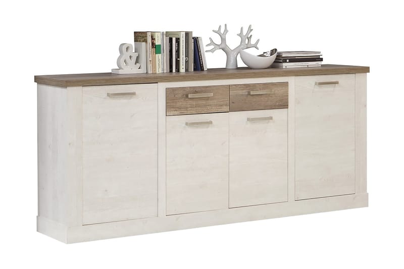 Talebi Skänk 41x213 cm - Brun/Vit - Förvaring - Förvaringsmöbler - Sideboard & skänk