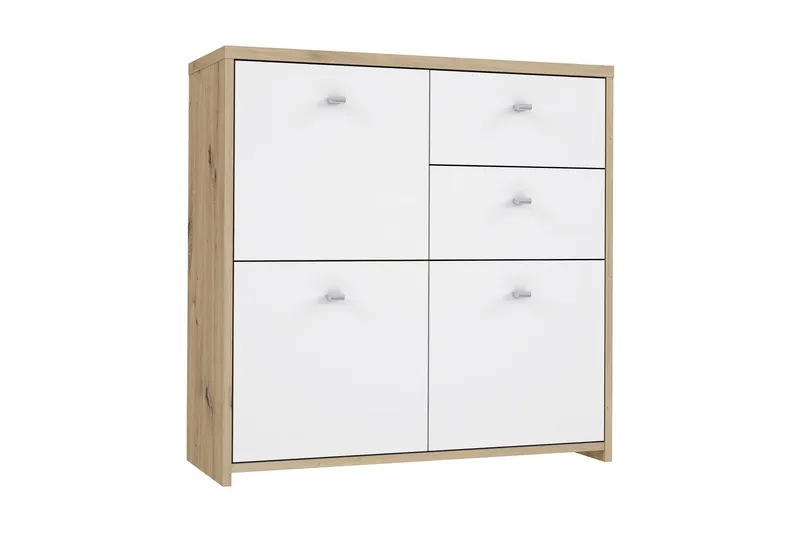 Toledor Sideboard 2 Lådor 74x77 cm - Brun/Vit - Förvaring - Förvaringsmöbler - Sideboard & skänk