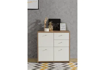 Toledor Sideboard 2 Lådor 74x77 cm - Brun/Vit - Förvaring - Förvaringsmöbler - Sideboard & skänk