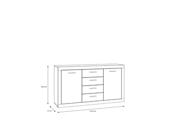 Tolovgrad Sideboard 41x153 cm - Grå/Vit - Förvaring - Förvaringsmöbler - Sideboard & skänk