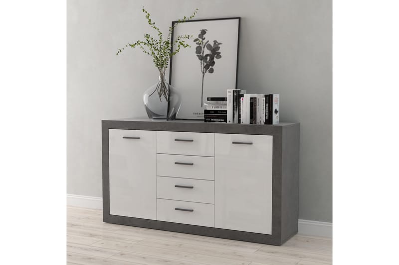 Tolovgrad Sideboard 41x153 cm - Grå/Vit - Förvaring - Förvaringsmöbler - Sideboard & skänk
