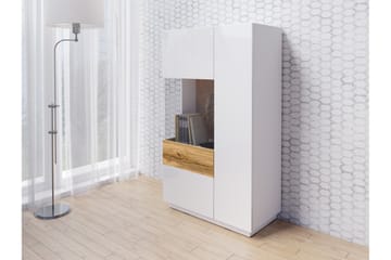 Tomeka Sideboard 80 cm i Trä med Ekutseende - Vit|Beige - Förvaring - Förvaringsmöbler - Sideboard & skänk