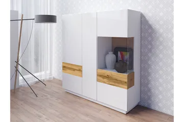 Tomeka Sideboard i Trä - Vit|Transparent|Brun - Förvaring - Förvaringsmöbler - Sideboard & skänk