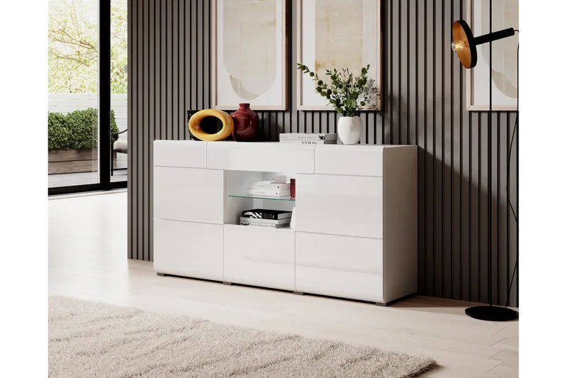 Toreno Sideboard 39x159 cm - Vit - Förvaring - Förvaringsmöbler - Sideboard & skänk