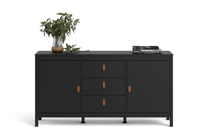 Vallvidera Sideboard 38x151 cm - Svart/Natur - Förvaring - Förvaringsmöbler - Sideboard & skänk