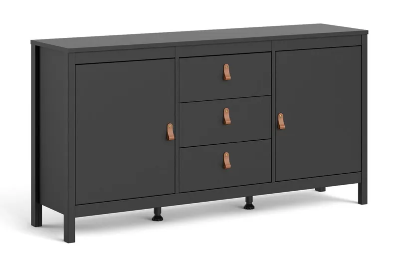 Vallvidera Sideboard 38x151 cm, Svart/Natur