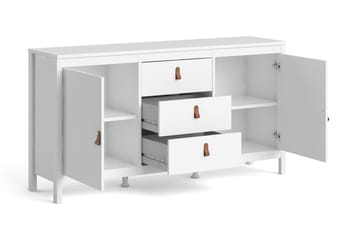 Vallvidera Sideboard 38x151 cm - Vit/Natur - Förvaring - Förvaringsmöbler - Sideboard & skänk