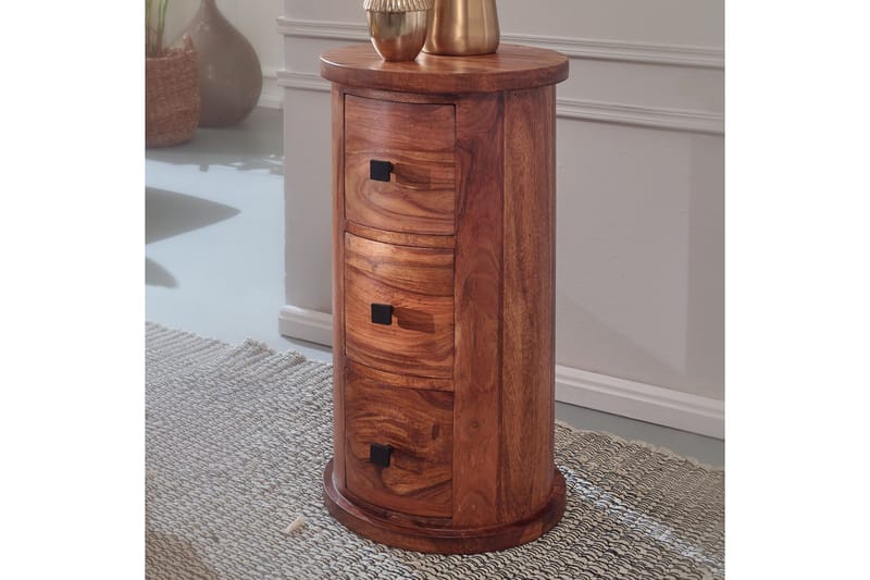 Willowdale Sideboard 35 cm 3 Lådor Runt - Brun - Förvaring - Förvaringsmöbler - Sideboard & skänk