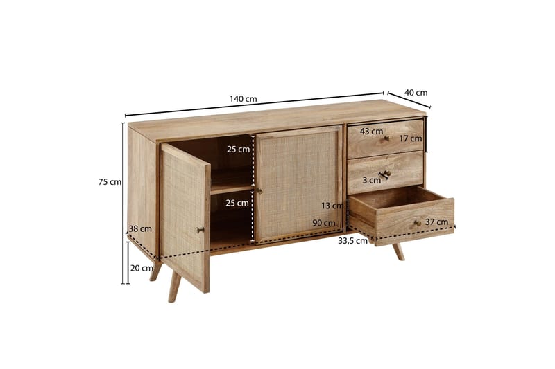 Willowdale Sideboard 40x140 cm - Förvaring - Förvaringsmöbler - Sideboard & skänk