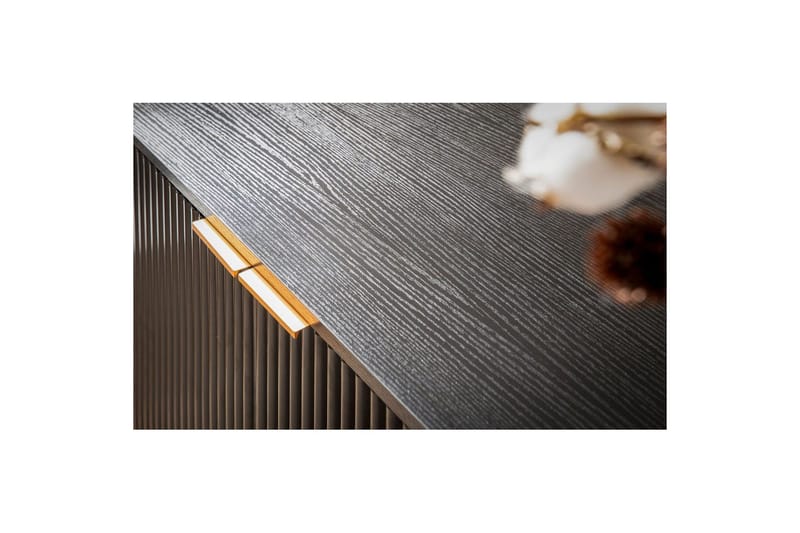 Sideboard Wohnling Folierad spånskiva ekoptik 120 cm 2 dörrar 3 lådor modern - Möbler - Bord & matgrupp - Avlastningsbord & sidobord - Lampbord & sidobord