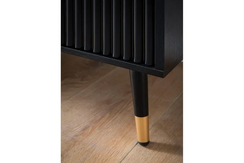 Sideboard Wohnling Folierad spånskiva ekoptik 150 cm 4 dörrar modern - Möbler - Bord & matgrupp - Avlastningsbord & sidobord - Konsolbord & hallbord