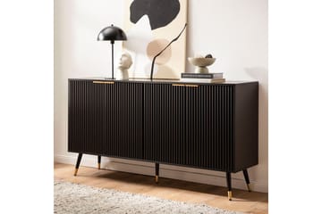 Sideboard Wohnling Folierad spånskiva ekoptik 150 cm 4 dörrar modern - Möbler - Bord & matgrupp - Avlastningsbord & sidobord - Konsolbord & hallbord