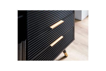 Sideboard Wohnling Folierad spånskiva ekoptik 77 cm 2 dörrar 2 lådor förvaringsutrymme modern - Möbler - Bord & matgrupp - Avlastningsbord & sidobord - Lampbord & sidobord