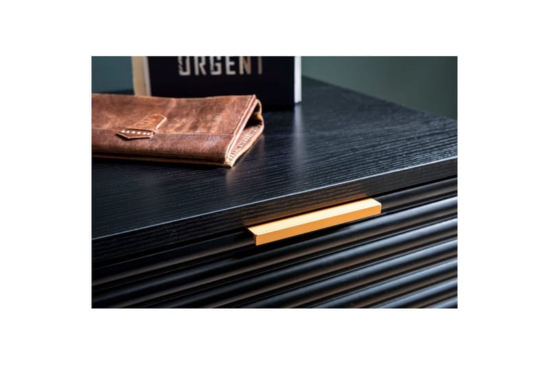 Sideboard Wohnling Folierad spånskiva ekoptik 77 cm 2 dörrar 2 lådor förvaringsutrymme modern - Möbler - Bord & matgrupp - Avlastningsbord & sidobord - Lampbord & sidobord