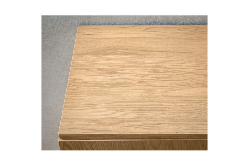 Sideboard Wohnling Folierad spånskiva ekoptik halvcirkel rottingväv look 3 dörrar modern - Möbler - Bord & matgrupp - Avlastningsbord & sidobord - Lampbord & sidobord