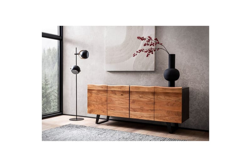 Sideboard Wohnling Massiv trä träd kant 180 cm 4 dörrar industriell - Förvaring - Förvaringsmöbler - Sideboard & skänk
