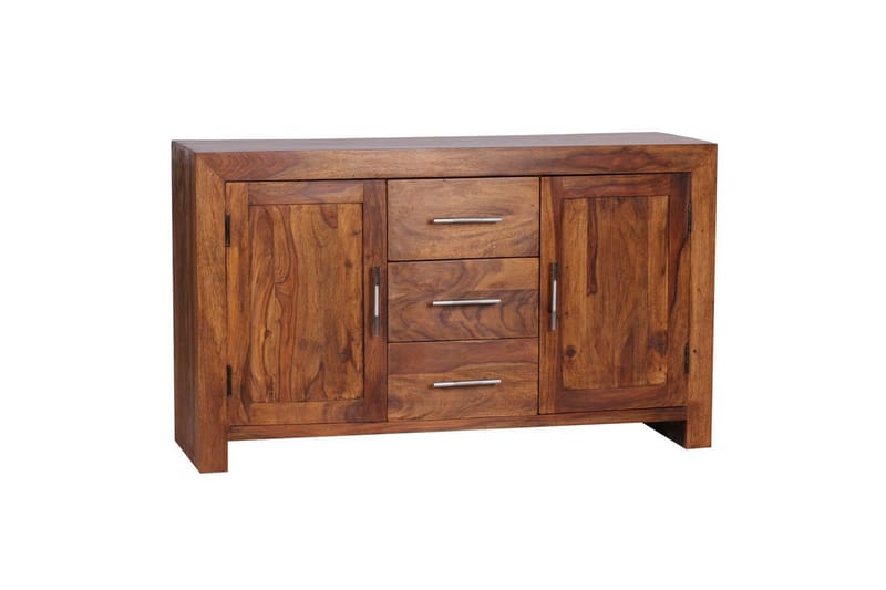 Sideboard Wohnling Massivt trä 118 x 40 cm 2 dörrar 3 lådor lantstil - Möbler - Bord & matgrupp - Avlastningsbord & sidobord - Lampbord & sidobord