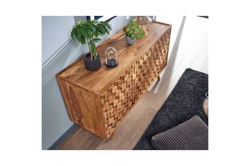 Sideboard Wohnling Massivt trä 3D kub-look front 138 cm Lantlig stil - Möbler - Bord & matgrupp - Avlastningsbord & sidobord - Lampbord & sidobord