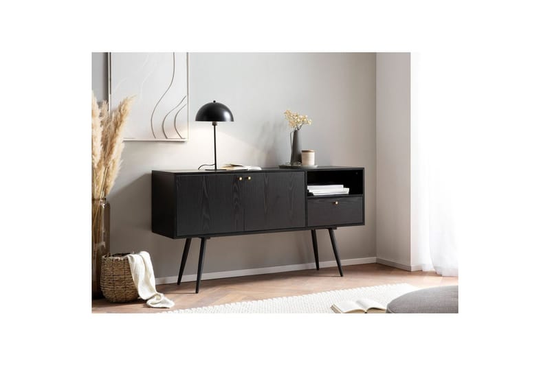Sideboard Wohnling Melaminbelagd MDF 140 cm med 2 dörrar 1 låda Modern - Förvaring - Förvaringsmöbler - Sideboard & skänk