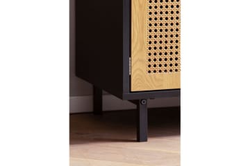Sideboard Wohnling Melaminbelagd MDF 80 cm 2 dörrar 2 lådor med wienerflätning modern - Möbler - Bord & matgrupp - Avlastningsbord & sidobord - Lampbord & sidobord