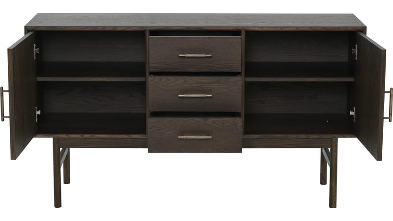 Sideboard Porsvik - Brunlackad ekfaner - Förvaring - Förvaringsmöbler - Sideboard & skänk